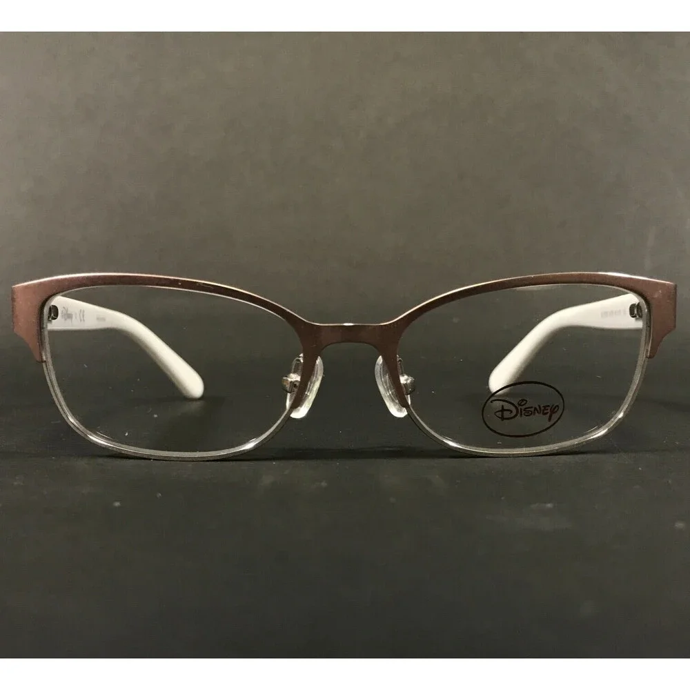 Disney Girls Eyeglasses Frames Kids 3E 1009 3176 White Pink Rose Gold 46-15-125